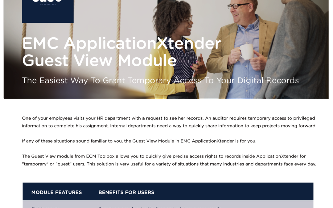 ApplicationXtender Guest View Module