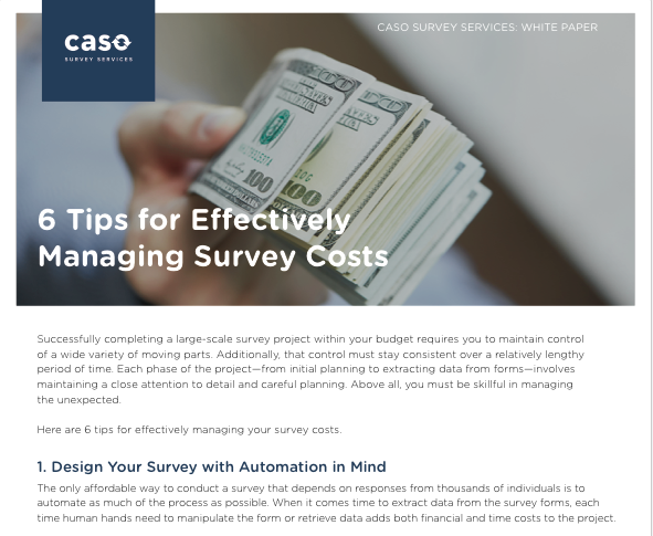 White Paper: Managing Survey Costs