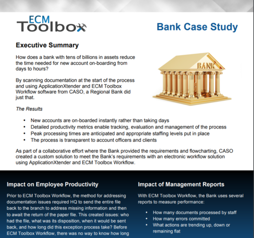 case study for bank