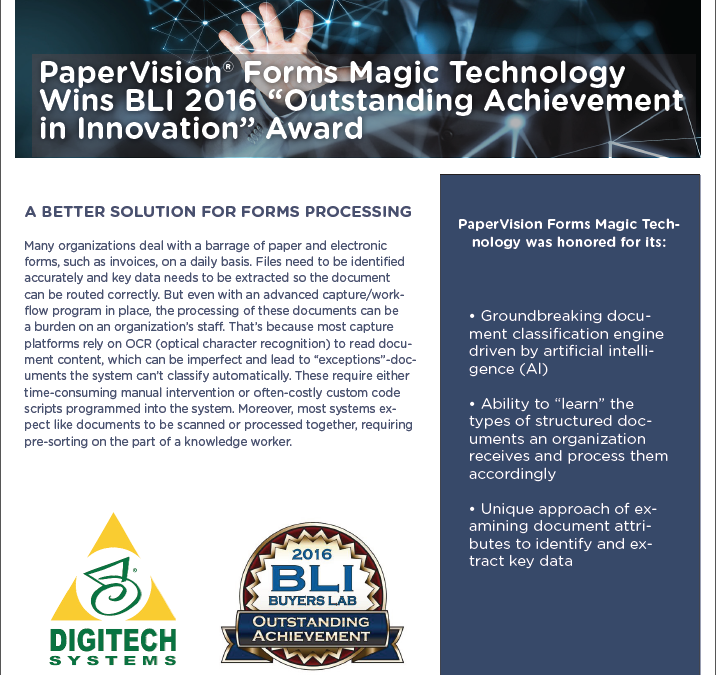 Forms Magic – BLI Award Data Sheet