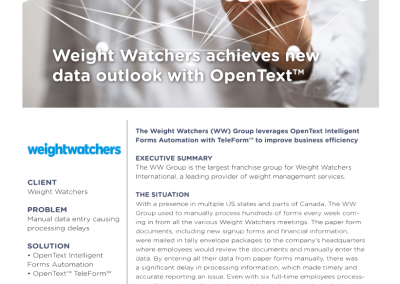 Intelligent Forms Weight Watchers Case Study