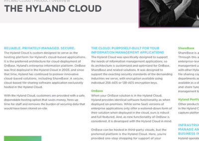 Hyland Cloud Overview